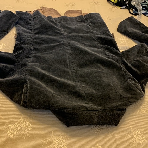 Ecko Red Charcoal Grey Velvet Jacket Blazer - Picture 4 of 10